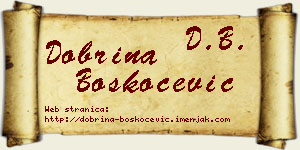 Dobrina Boškoćević vizit kartica